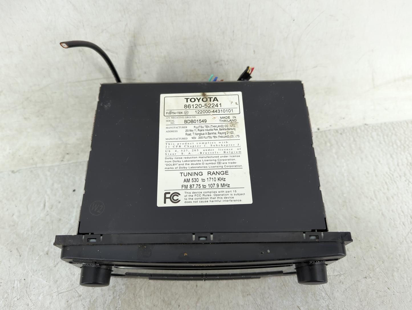 2004-2007 Toyota Highlander Radio AM FM Cd Player Receiver Replacement P/N:86120-52241 Fits Fits 2003 2004 2005 2006 2007 OE