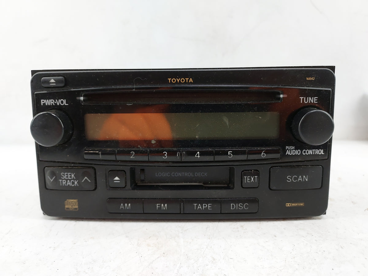 2004-2007 Toyota Highlander Radio AM FM Cd Player Receiver Replacement P/N:86120-52241 122000-44310101 Fits OEM Used Auto Pa