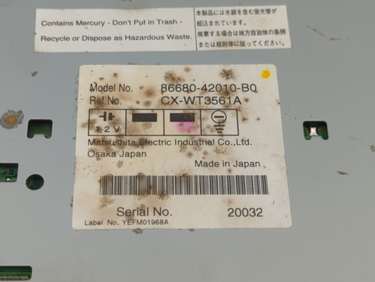 2006-2008 Toyota Rav4 Information Display Screen - Oemusedautoparts1.com