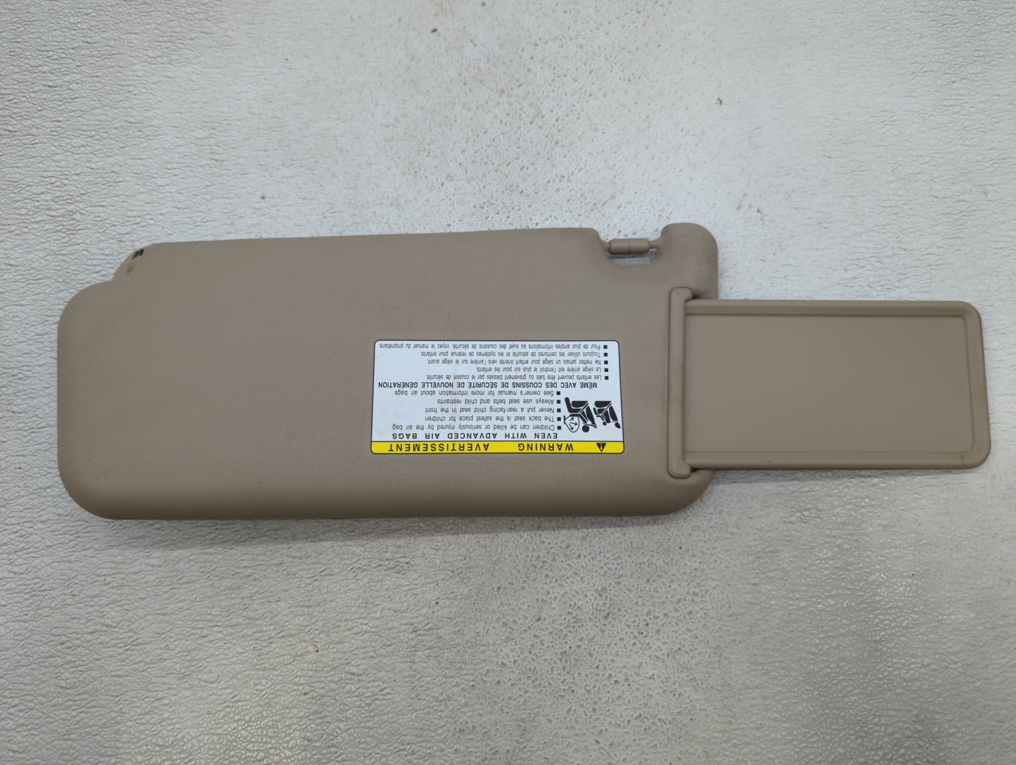 2006-2009 Toyota Rav4 Sun Visor Shade Replacement Passenger Right Mirror Fits Fits 2006 2007 2008 2009 OEM Used Auto Parts -