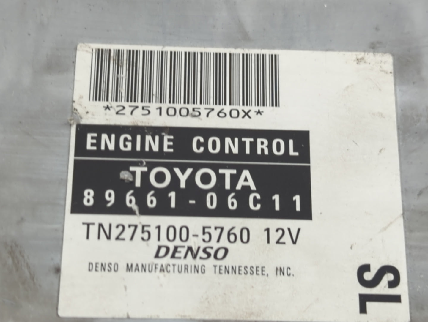 2005-2006 Toyota Solara PCM Engine Control Computer ECU ECM PCU OEM P/N:89661-06C11 TN275100-5760, 2751005760 Fits Fits 2005