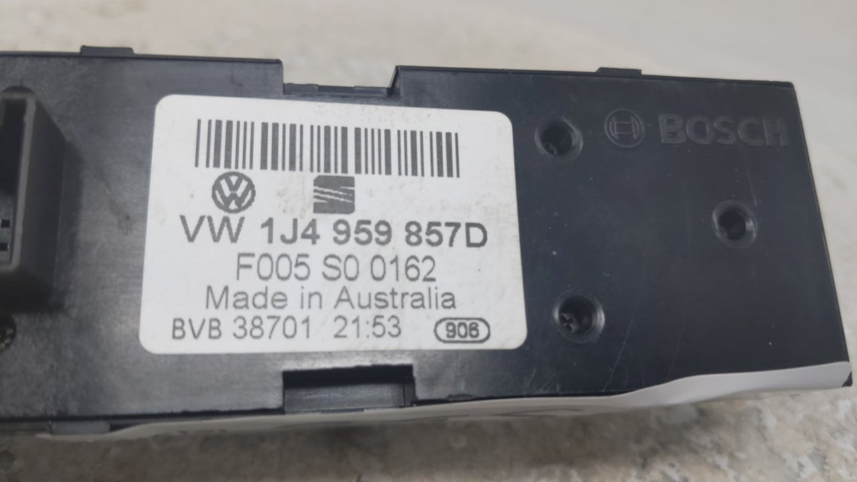 2006 Volkswagen Golf Master Power Window Switch Replacement Driver Side Left P/N:1J4 959 857D Fits OEM Used Auto Parts - Oem