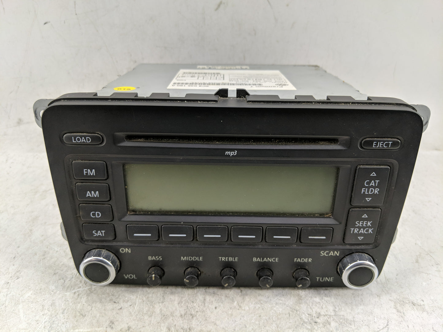 2006-2009 Volkswagen Jetta Radio AM FM Cd Player Receiver Replacement P/N:28119146 Fits Fits 2006 2007 2008 2009 OEM Used Au