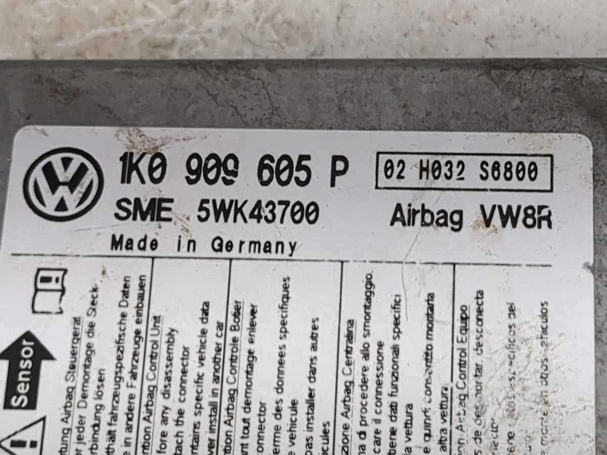 2005-2006 Volkswagen Jetta Safety Restraint Srs Airbag Control Module - Oemusedautoparts1.com