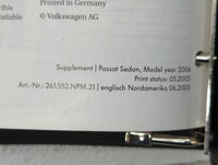 2006 Volkswagen Passat Owners Manual Book Guide OEM Used Auto Parts - Oemusedautoparts1.com