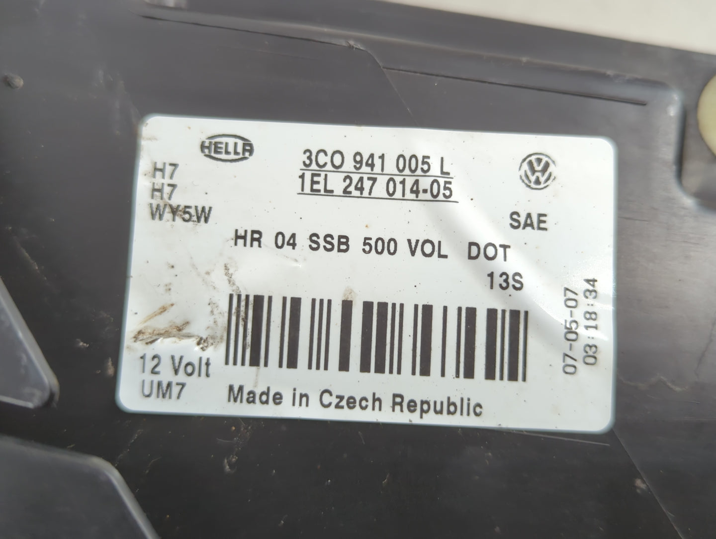 2006-2010 Volkswagen Passat Driver Left Oem Head Light Headlight Lamp - Oemusedautoparts1.com