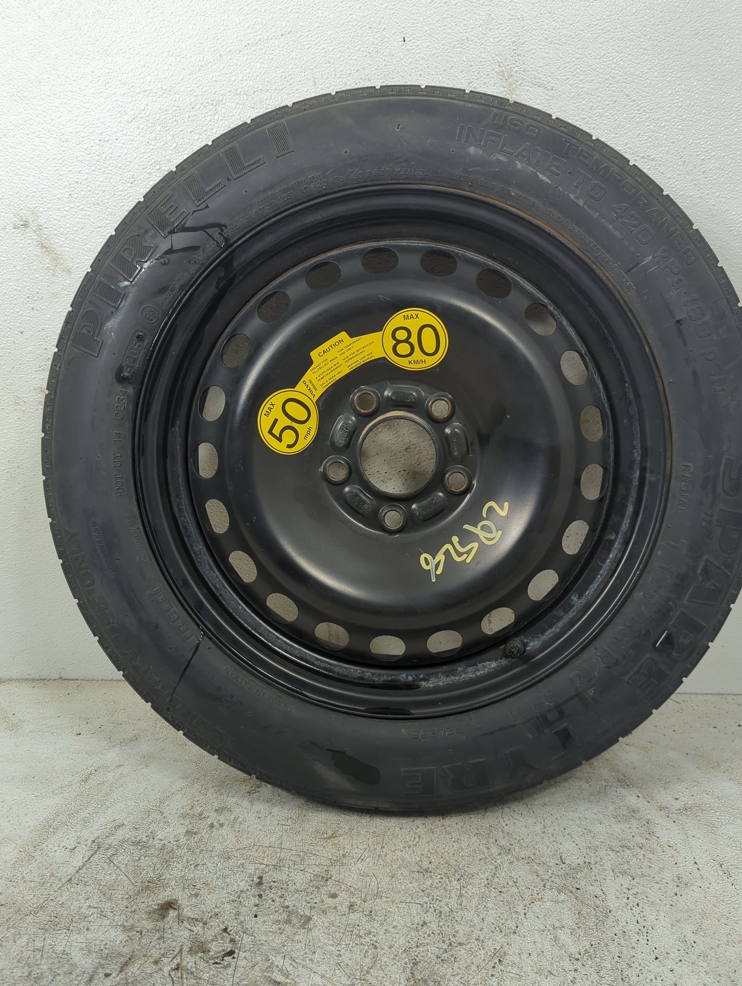 2004-2011 Volvo S40 Spare Donut Tire Wheel Rim Oem - Oemusedautoparts1.com