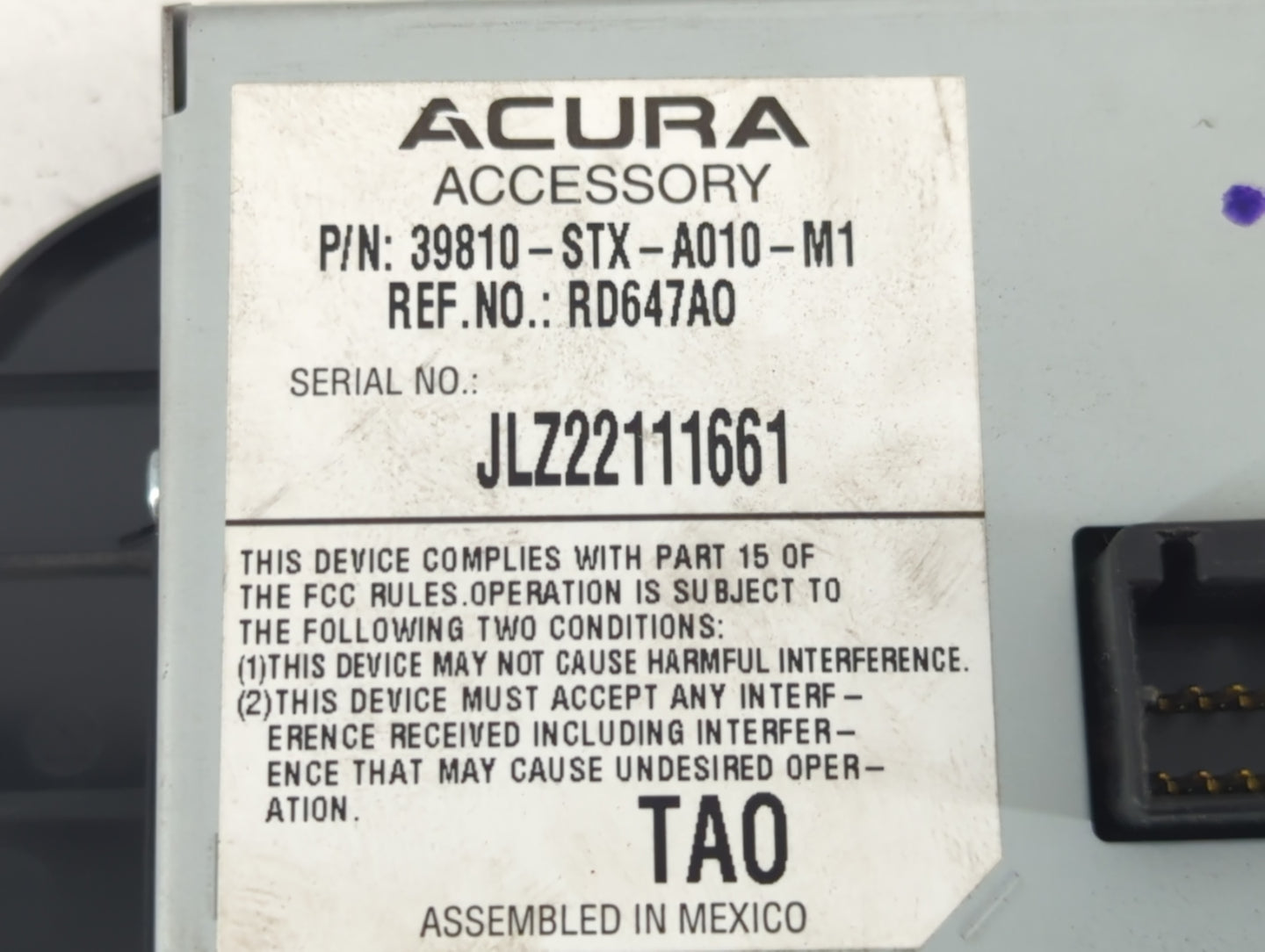 2007 Acura Mdx Information Display Screen - Oemusedautoparts1.com