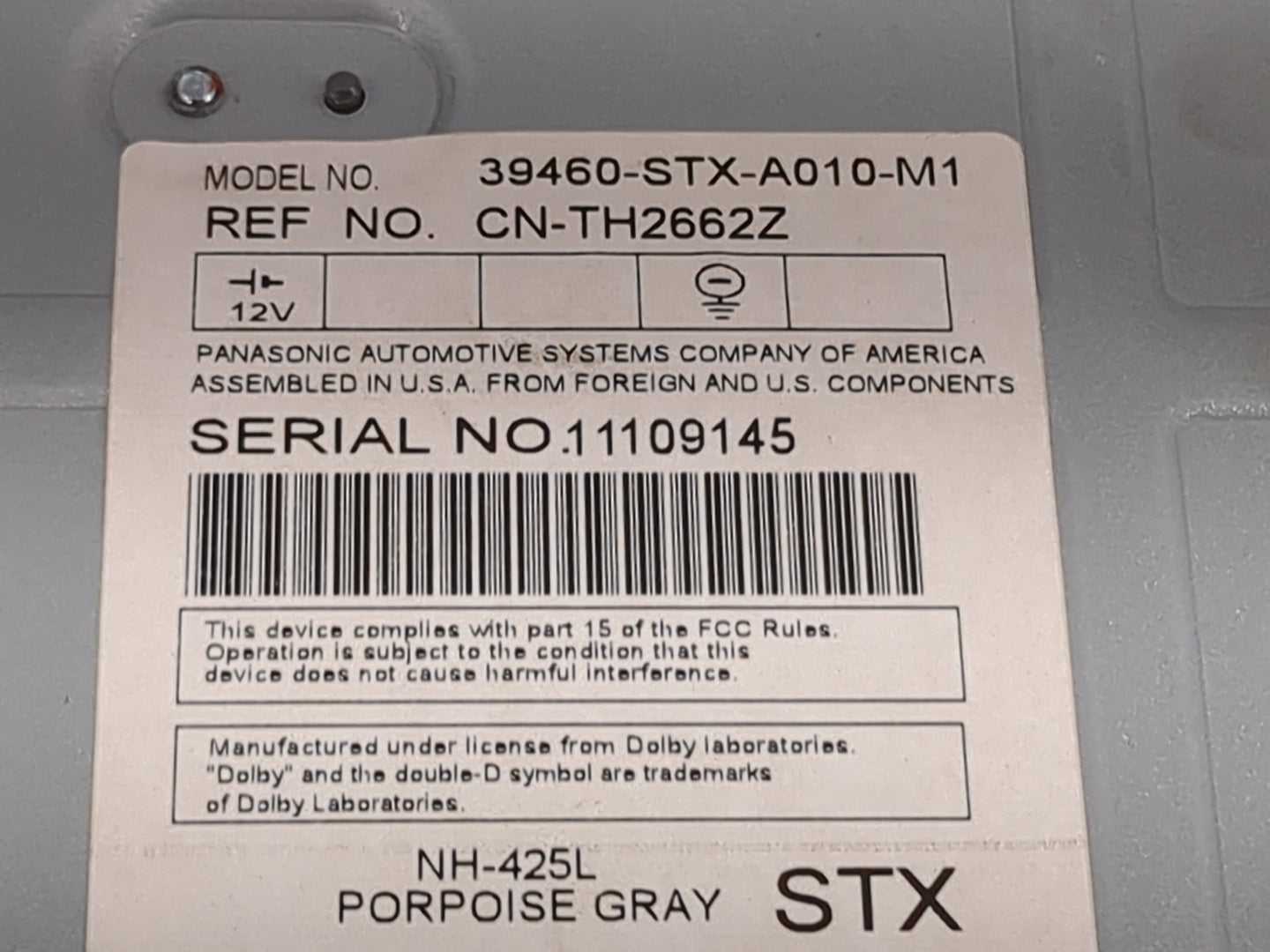 2007-2009 Acura Mdx Information Display Screen Gray - Oemusedautoparts1.com