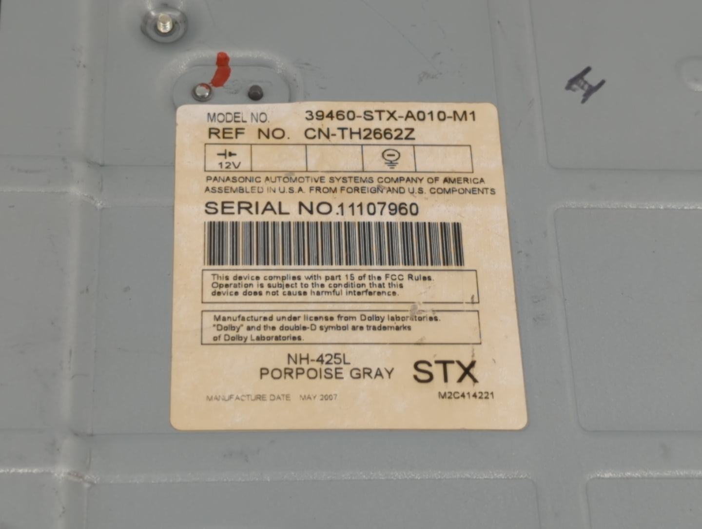 2007-2009 Acura Mdx Information Display Screen Grey - Oemusedautoparts1.com