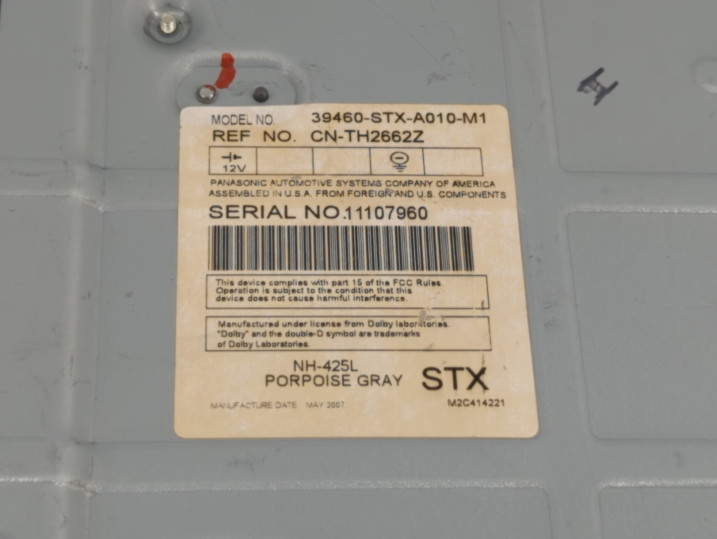 2007-2009 Acura Mdx Information Display Screen Grey - Oemusedautoparts1.com