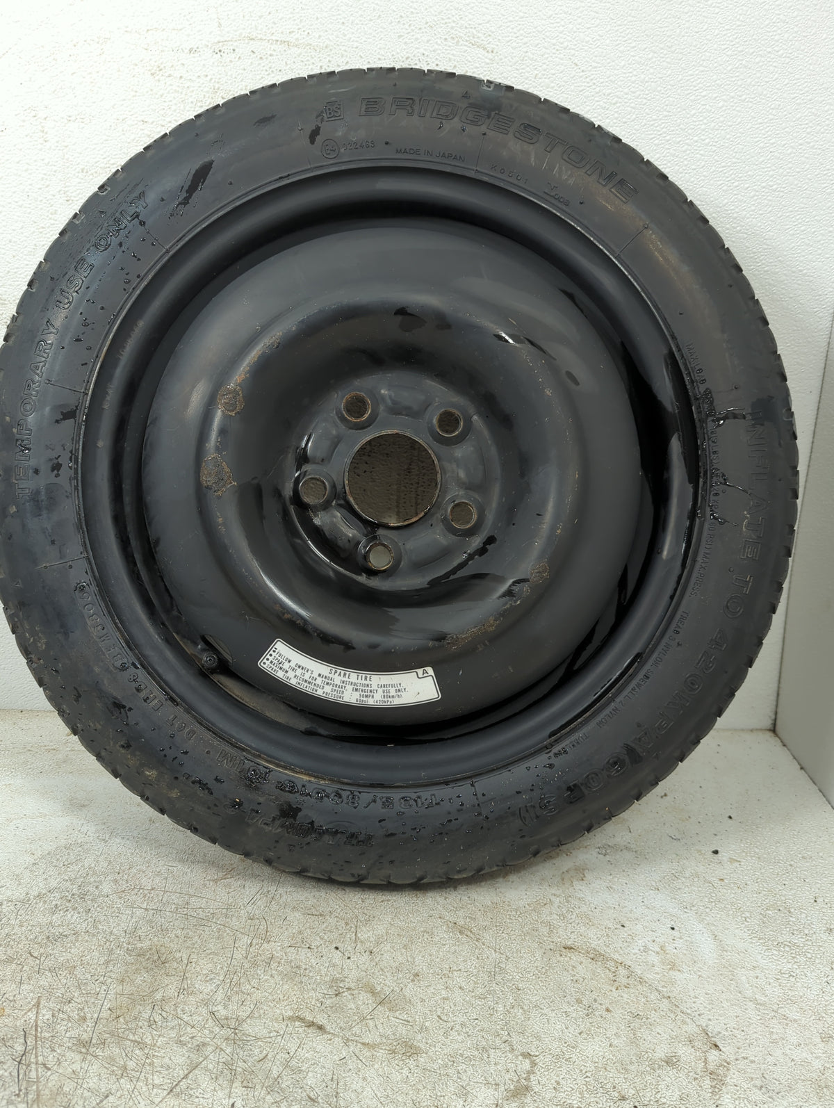 2007 Acura Tsx Spare Donut Tire Wheel Rim Oem - Oemusedautoparts1.com