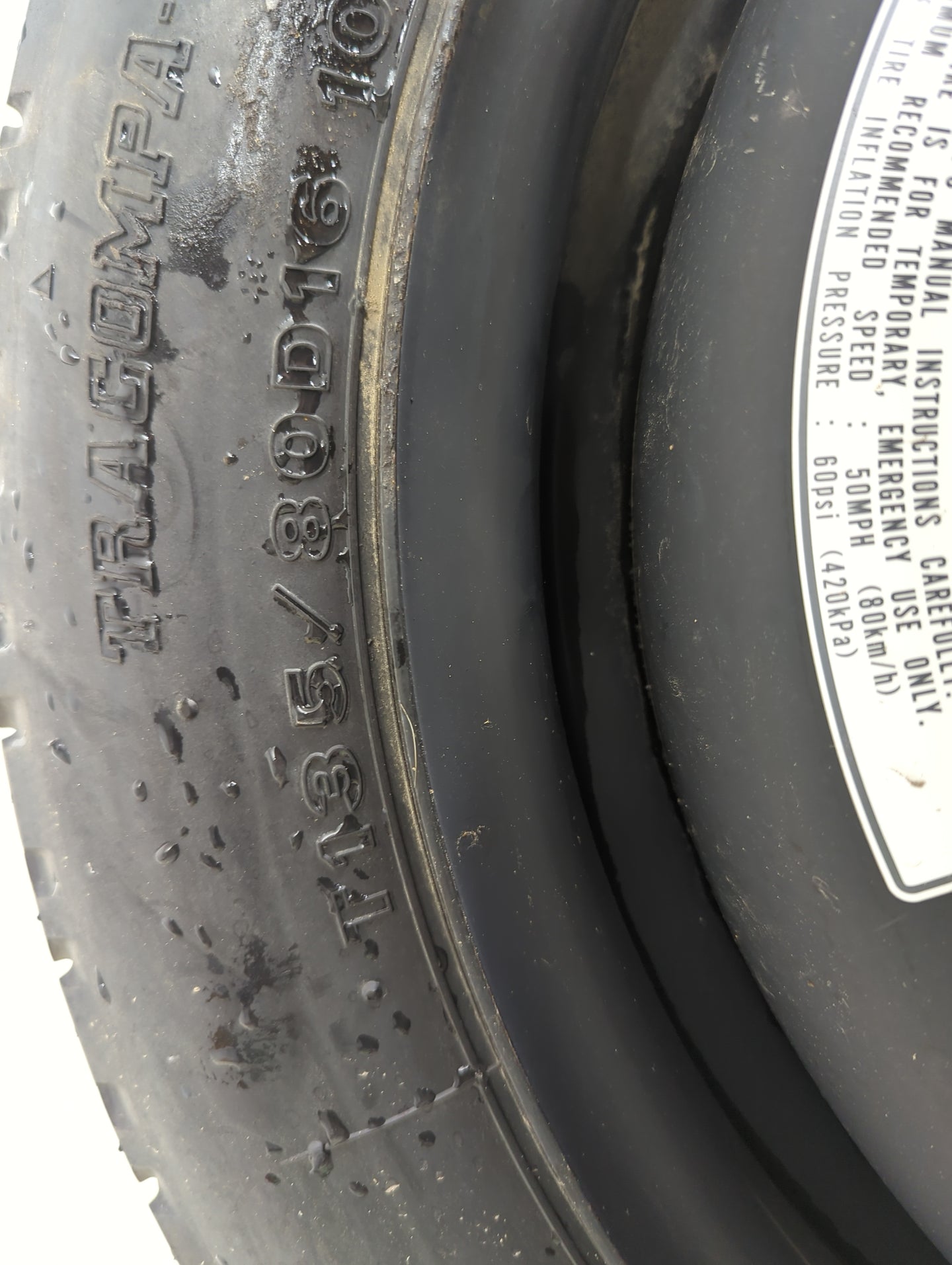 2007 Acura Tsx Spare Donut Tire Wheel Rim Oem - Oemusedautoparts1.com