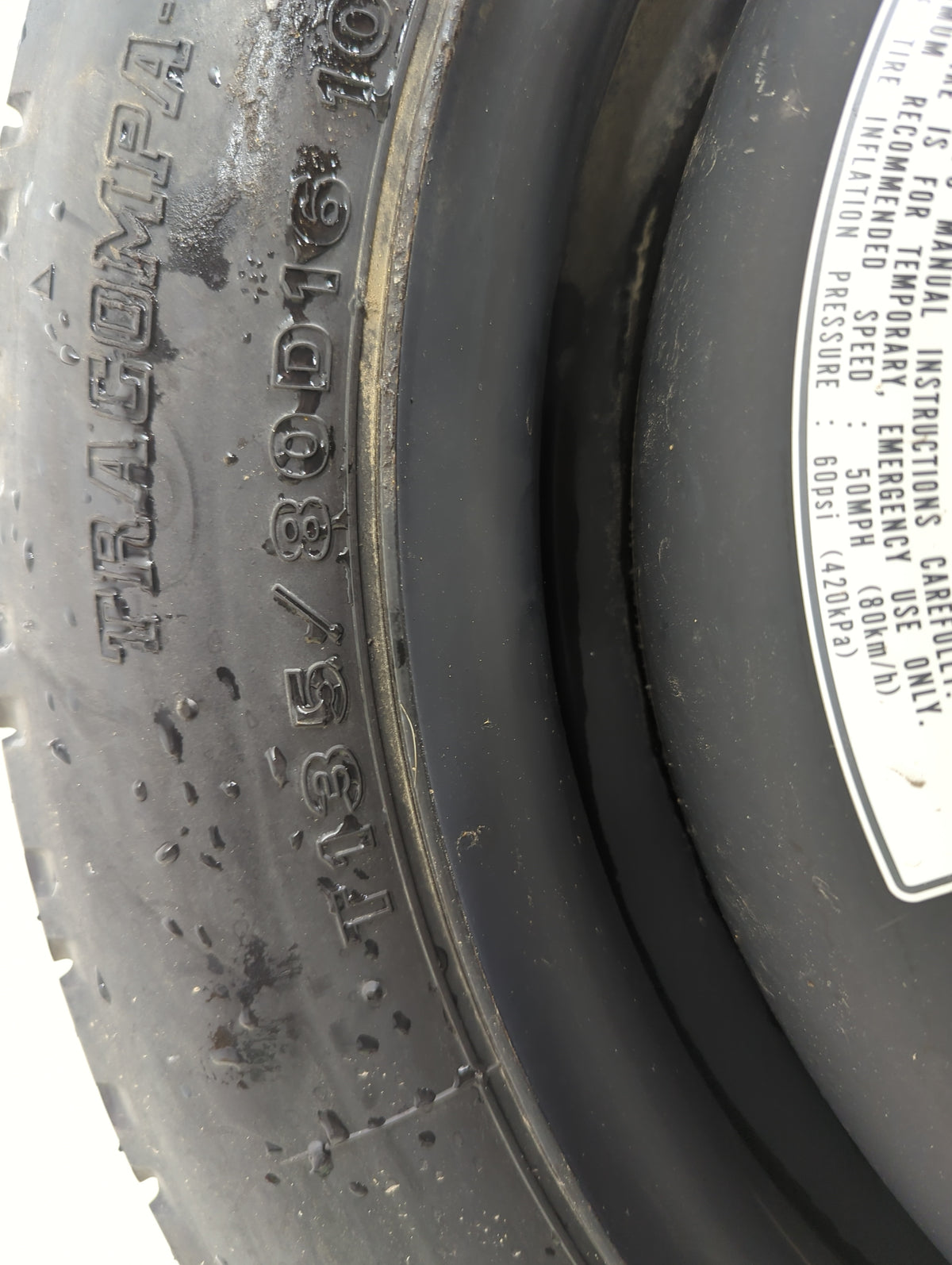 2007 Acura Tsx Spare Donut Tire Wheel Rim Oem - Oemusedautoparts1.com
