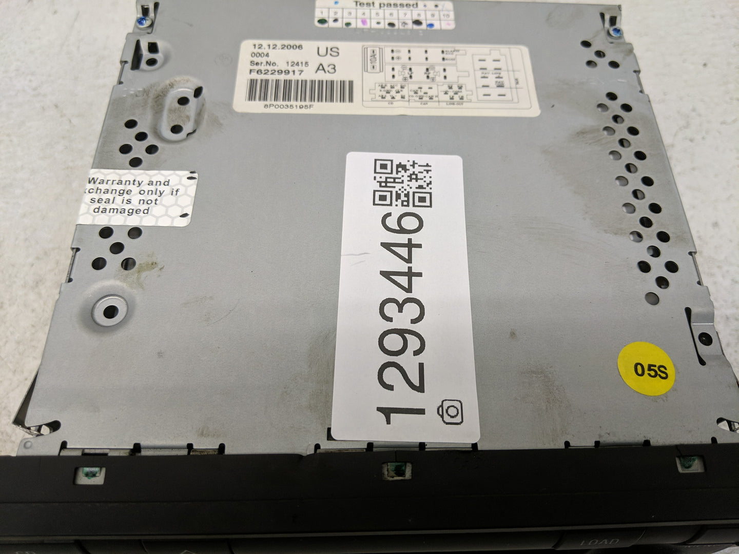 2006-2008 Audi A3 Radio AM FM Cd Player Receiver Replacement P/N:8P0 035 195 K 8P0 035 195N Fits Fits 2006 2007 2008 OEM Use