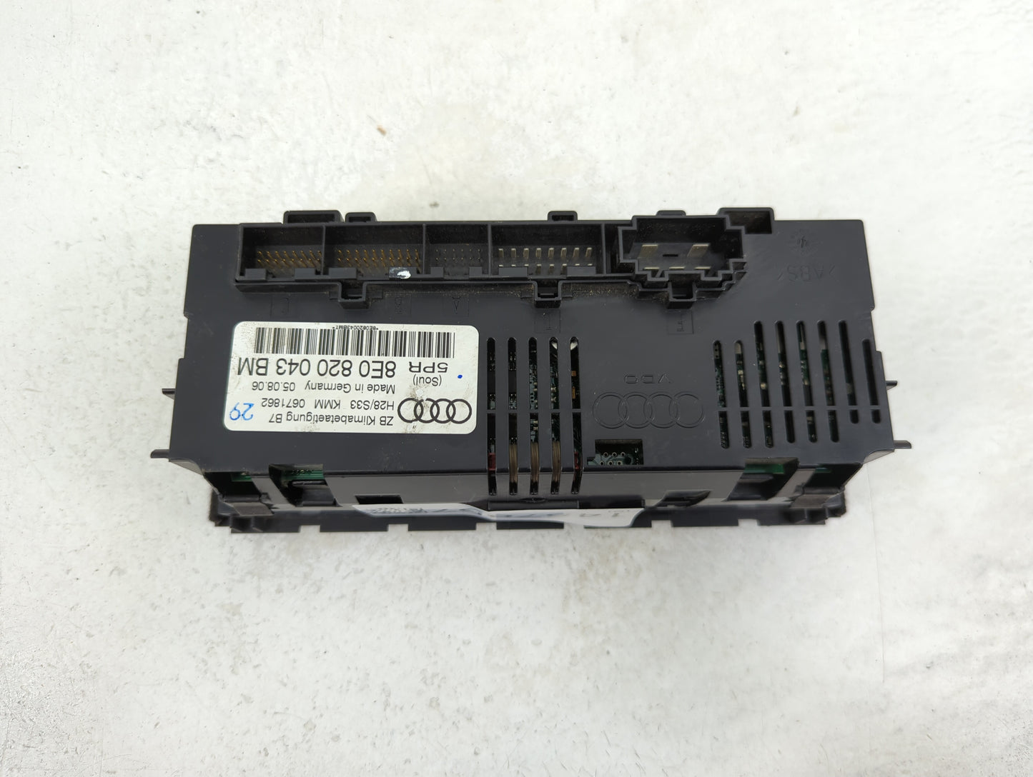 2005-2009 Audi A4 Climate Control Module Temperature AC/Heater Replacement P/N:8E0 820 043 BM Fits Fits 2005 2006 2007 2008 