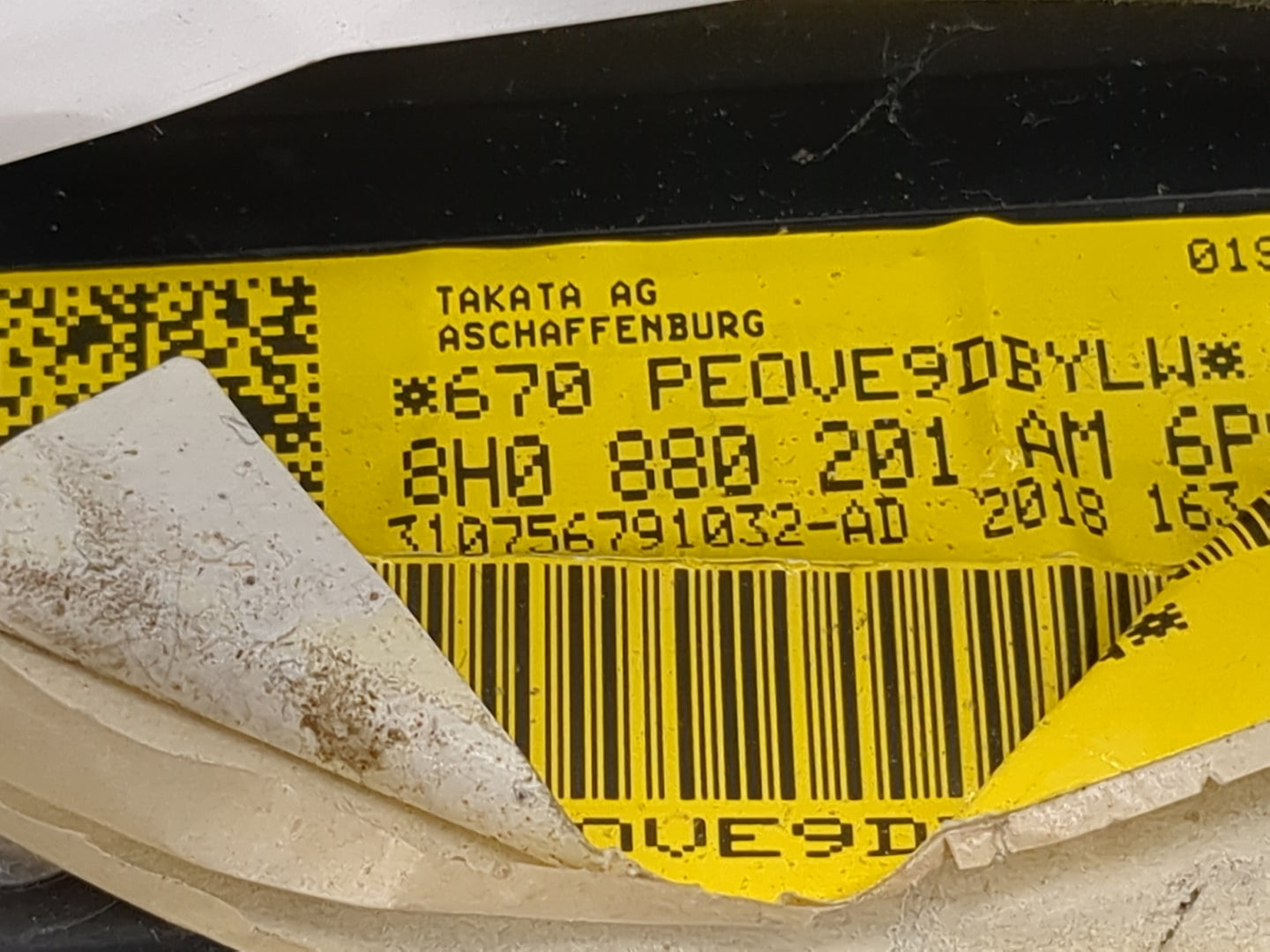2007-2009 Audi A4 Air Bag Driver Left Steering Wheel Mounted Black 1458125 - Oemusedautoparts1.com