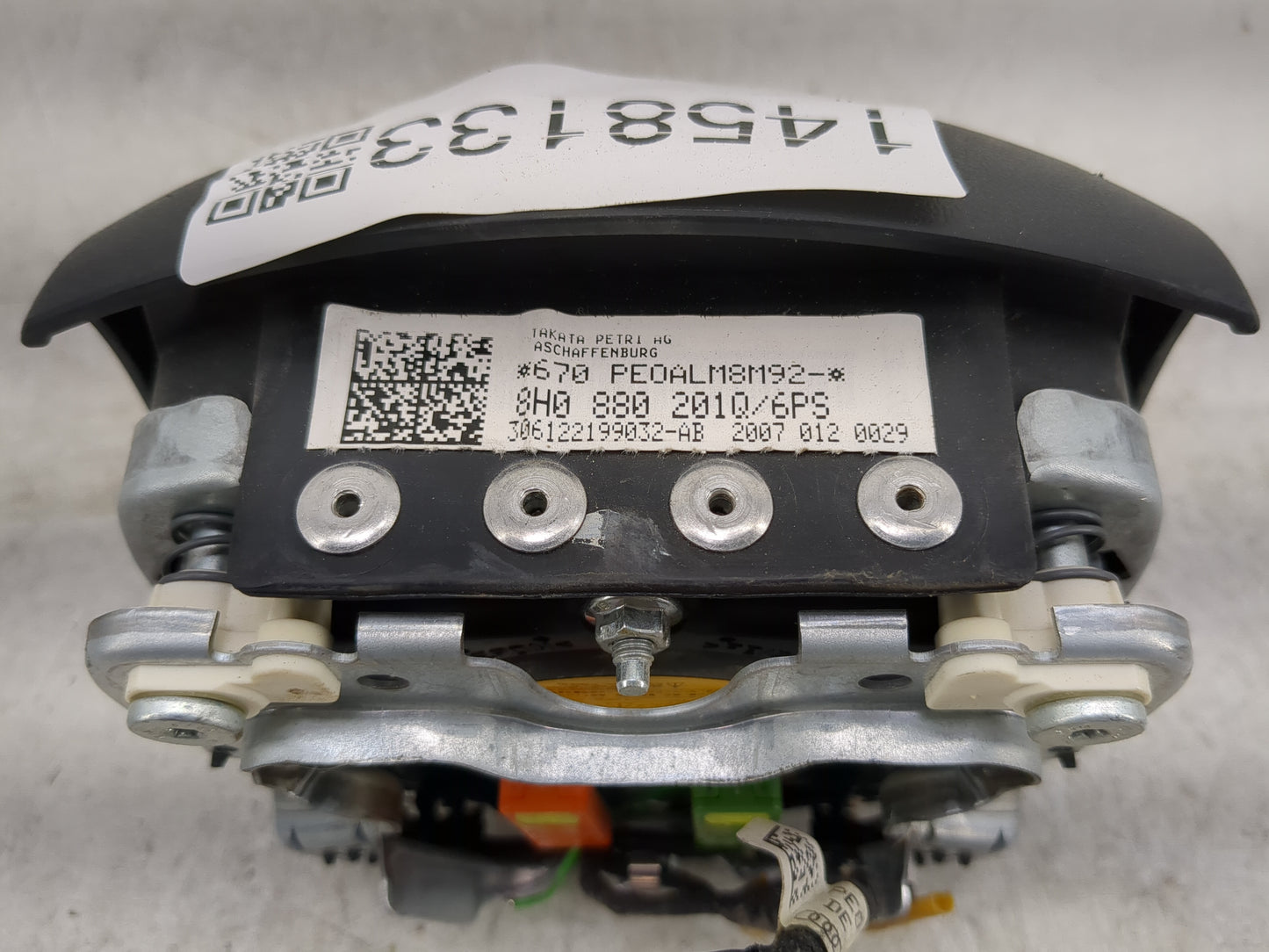 2007-2009 Audi A4 Air Bag Driver Left Steering Wheel Mounted Black - Oemusedautoparts1.com