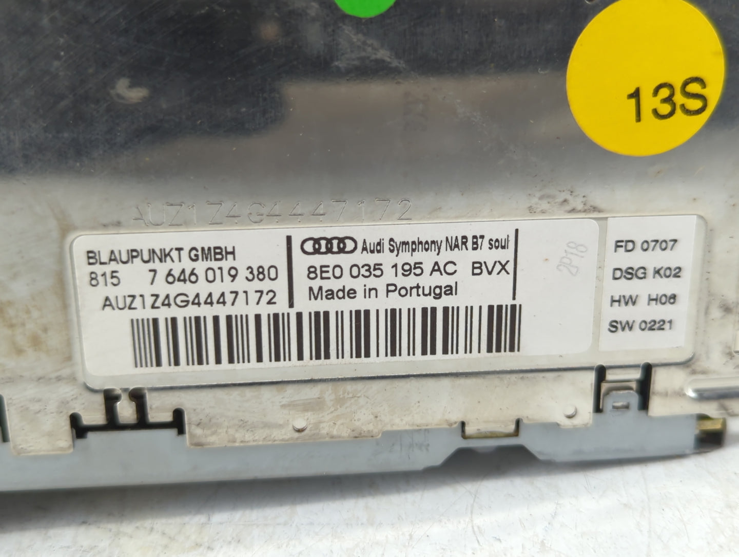 2007 Audi A4 Am Fm Cd Player Radio Receiver - Oemusedautoparts1.com