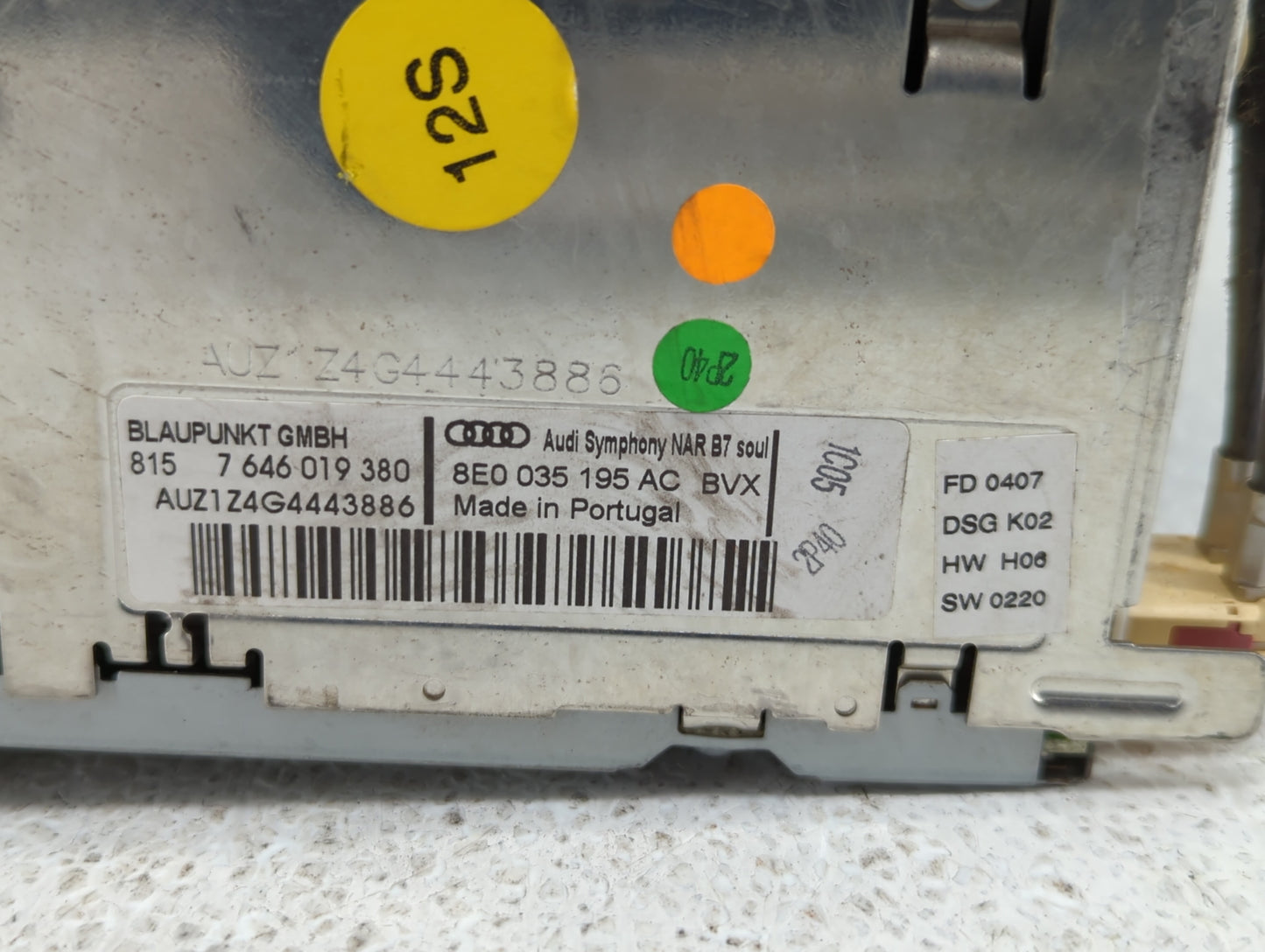 2007 Audi A4 Quattro Radio AM FM Cd Player Receiver Replacement P/N:8E0 035 192 J 8E0 035 195 AF, 7 646 019 380 Fits OEM Use