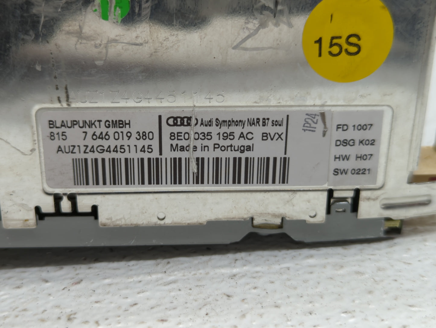 2007 Audi A4 Quattro Radio AM FM Cd Player Receiver Replacement P/N:8E0 035 192 J 8E0 035 195 AF, 7 646 019 380 Fits OEM Use