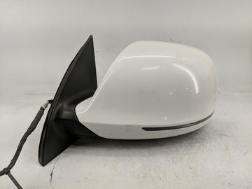 2007-2009 Audi Q7 Driver Left Side View Manual Door Mirror White - Oemusedautoparts1.com