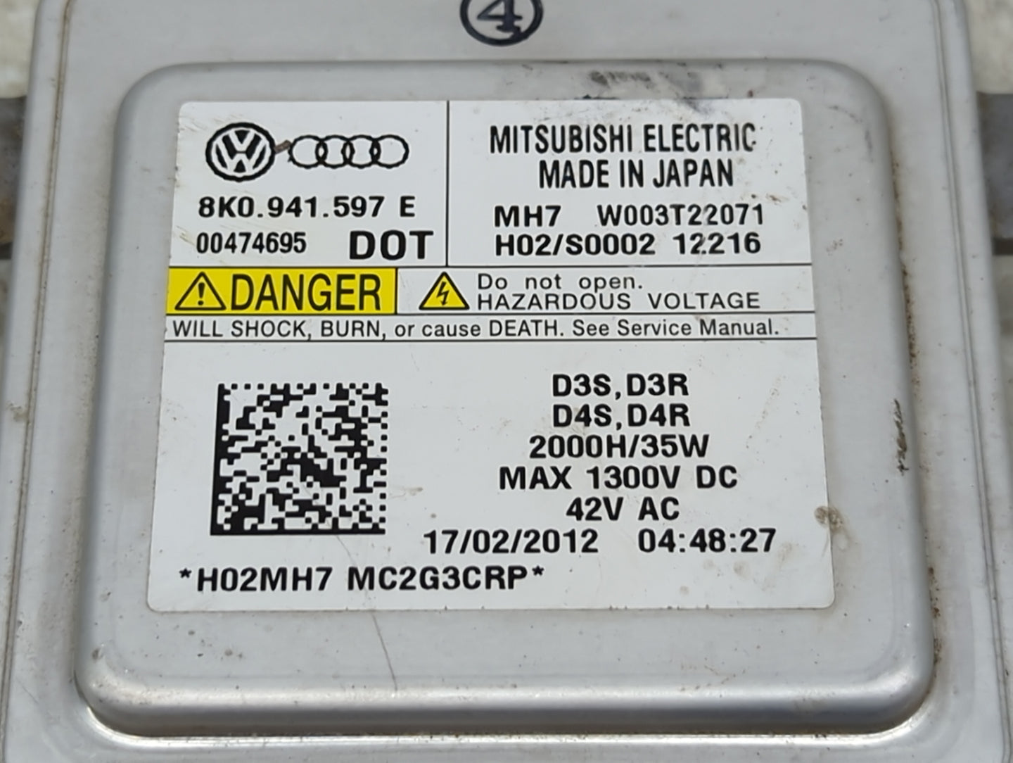 2007-2009 Audi Q7 Headlight Ballast Head Light - Oemusedautoparts1.com