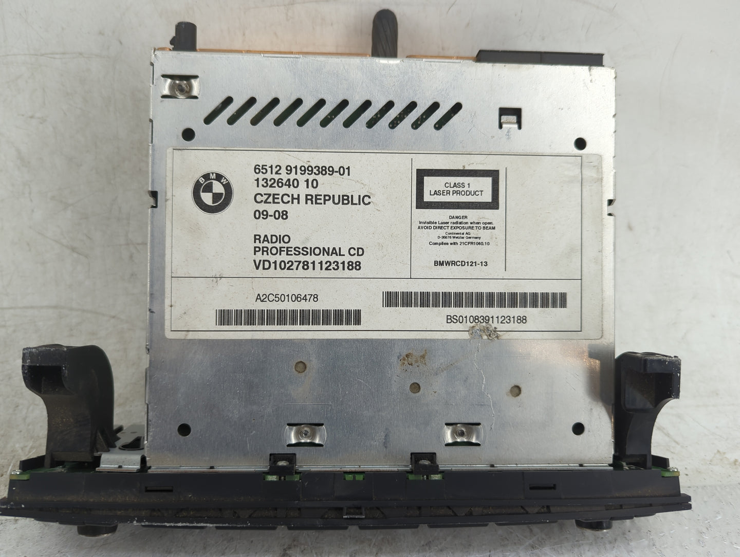 2007 Bmw 328 Radio AM FM Cd Player Receiver Replacement P/N:9199389 65129199389-01, A2C50106478, BMWRCD121-13, P121677 Fits 