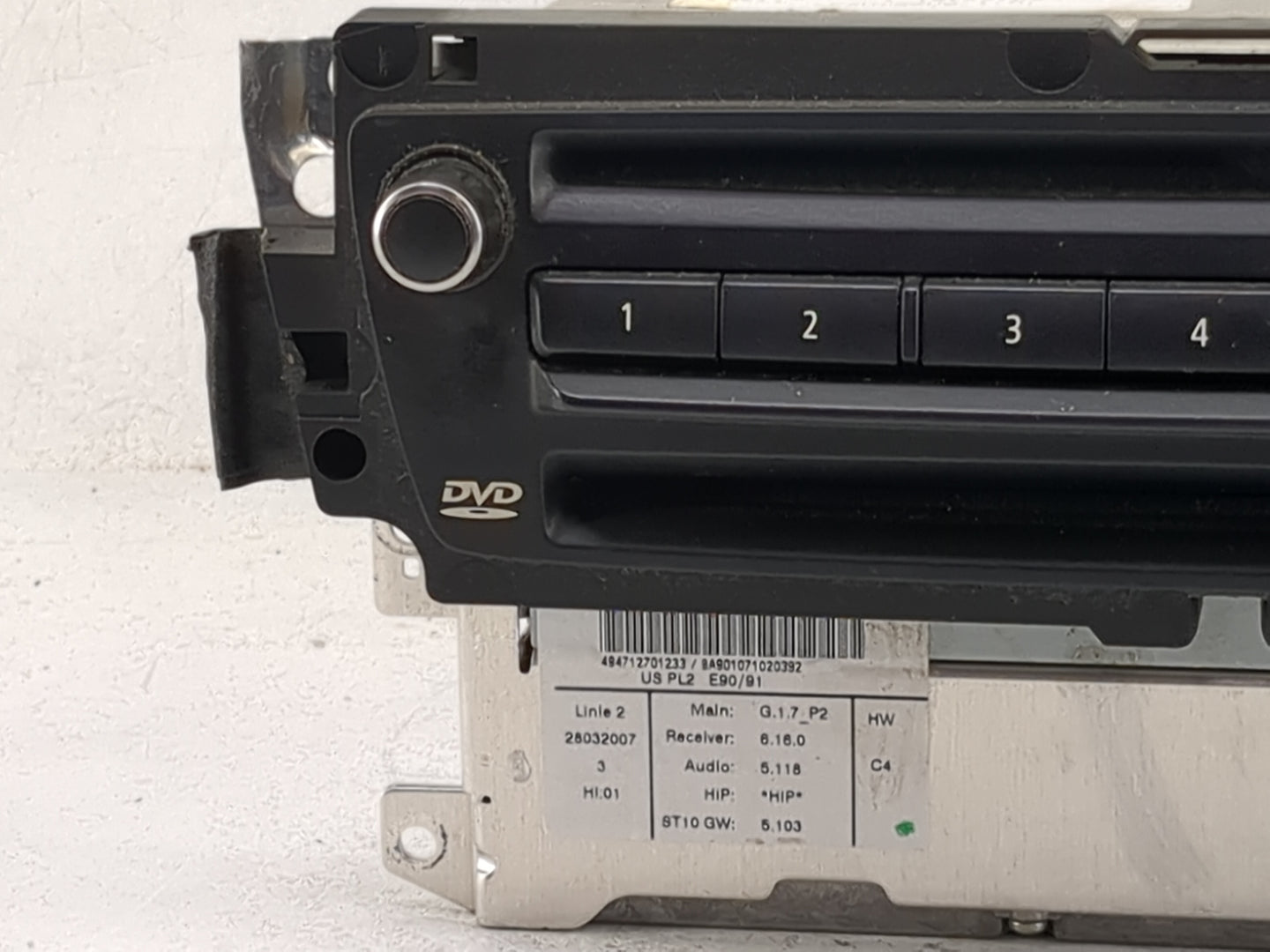 2007-2008 Bmw 328 Radio AM FM Cd Player Receiver Replacement P/N:108788 10 6583 9148017-01 Fits Fits 2007 2008 2009 OEM Used