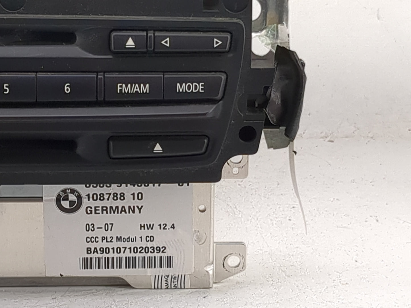 2007-2008 Bmw 328 Radio AM FM Cd Player Receiver Replacement P/N:108788 10 6583 9148017-01 Fits Fits 2007 2008 2009 OEM Used