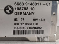 2007-2008 Bmw 328 Radio AM FM Cd Player Receiver Replacement P/N:108788 10 6583 9148017-01 Fits Fits 2007 2008 2009 OEM Used
