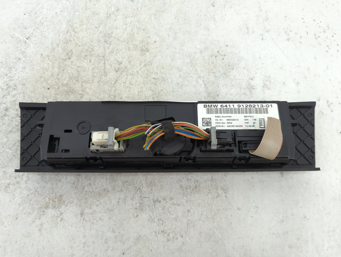 2007-2010 Bmw 328 Climate Control Module Temperature AC/Heater Replacement P/N:6411 9128213-01 A2C53194359 Fits OEM Used Aut
