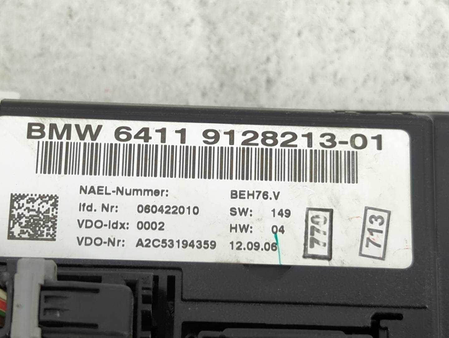2007-2010 Bmw 328 Climate Control Module Temperature AC/Heater Replacement P/N:6411 9128213-01 A2C53194359 Fits OEM Used Aut