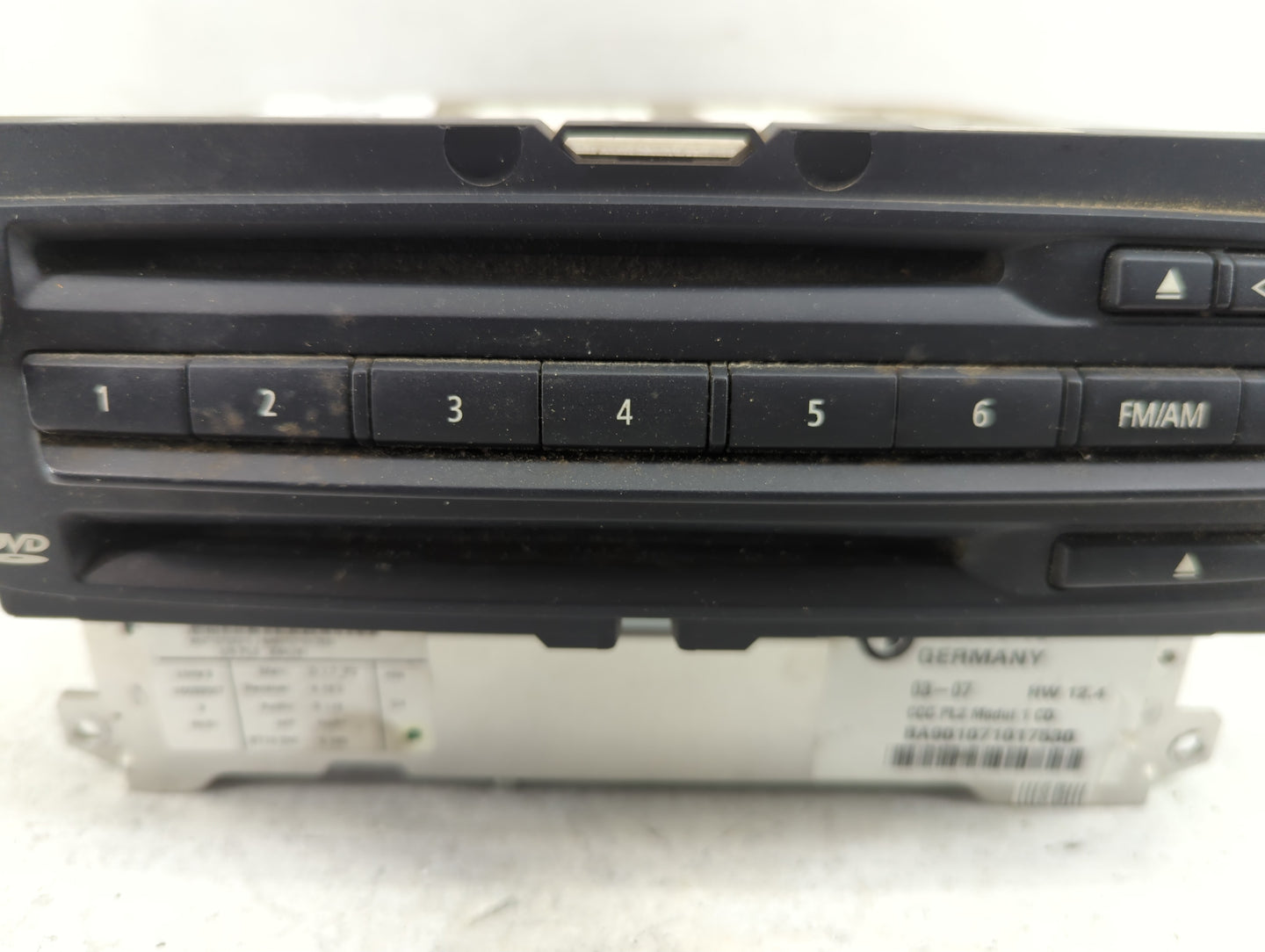 2007-2008 Bmw 328i Radio AM FM Cd Player Receiver Replacement P/N:10878810 BA901071017530 Fits Fits 2007 2008 2009 OEM Used 