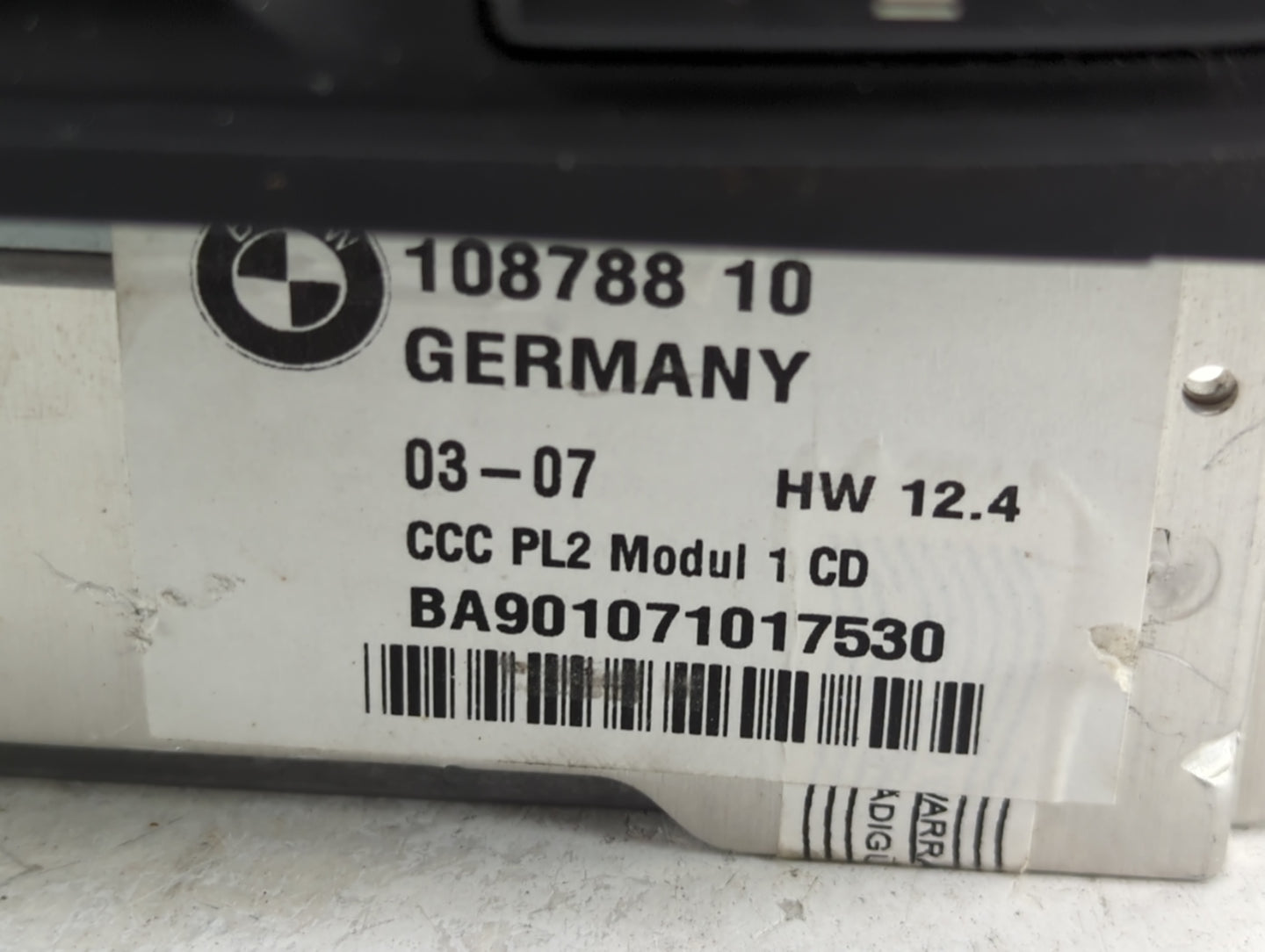2007-2008 Bmw 328i Radio AM FM Cd Player Receiver Replacement P/N:10878810 BA901071017530 Fits Fits 2007 2008 2009 OEM Used 