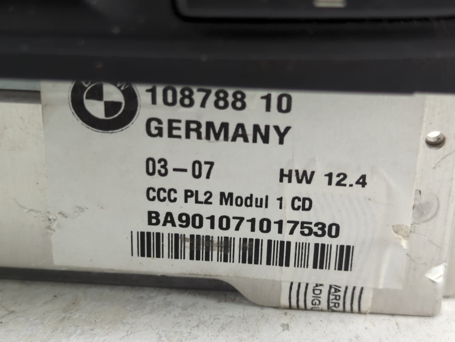 2007-2008 Bmw 328i Radio AM FM Cd Player Receiver Replacement P/N:10878810 BA901071017530 Fits Fits 2007 2008 2009 OEM Used 