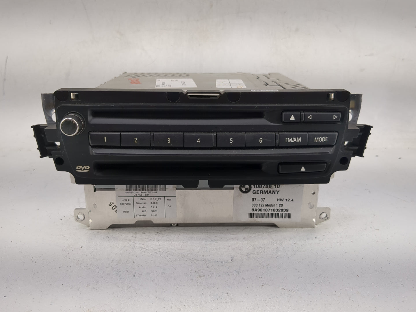 2007-2008 Bmw 328i Radio AM FM Cd Player Receiver Replacement P/N:65839159042-01 10878810, BA901071032839 Fits Fits 2007 200