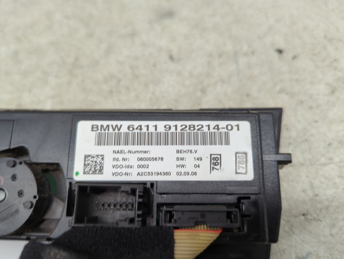 2007-2009 Bmw 328i Climate Control Module Temperature AC/Heater Replacement P/N:64119128214-01 A2C53194360 Fits OEM Used Aut