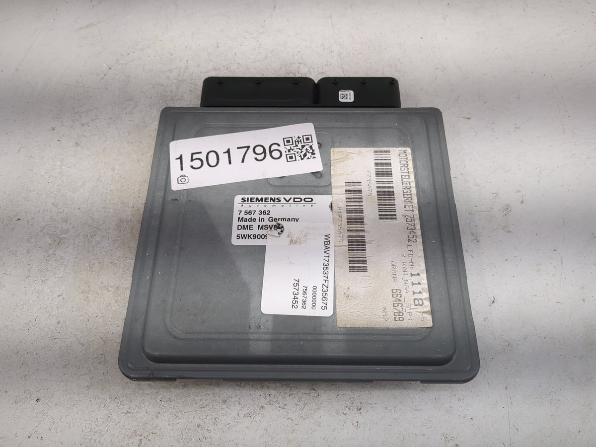 2007 Bmw 328i PCM Engine Control Computer ECU ECM PCU OEM P/N:7567362 5WK9009, 7573452 Fits OEM Used Auto Parts - Oemusedaut