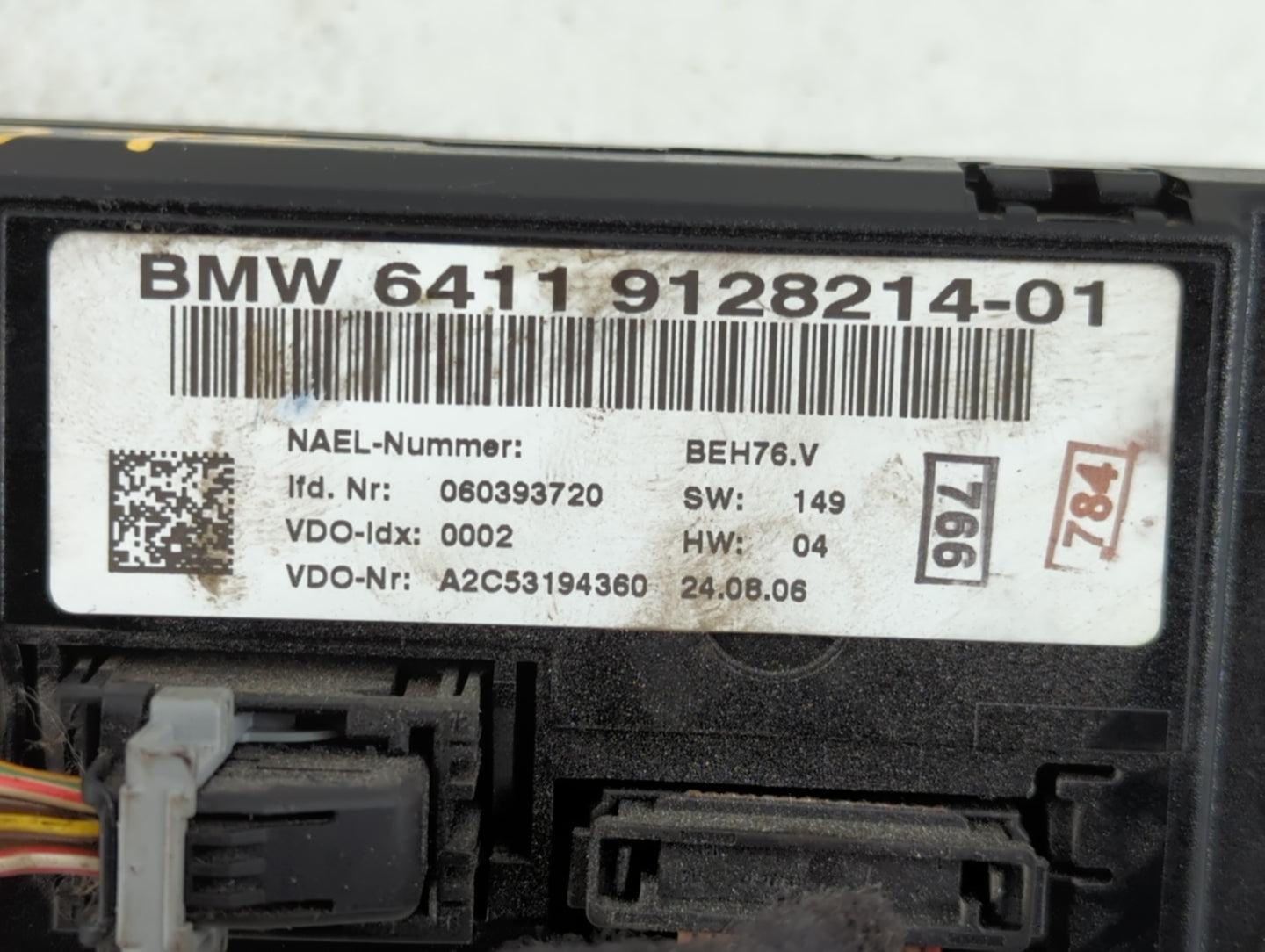 2007 Bmw 328xi Climate Control Module Temperature AC/Heater Replacement P/N:6411 9128214-01 Fits Fits 2008 2009 OEM Used Aut