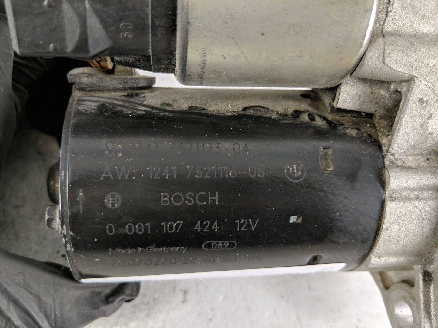 2007-2011 Bmw 328i Car Starter Motor Solenoid OEM P/N:0 001 107 424 Fits Fits 2005 2006 2007 2008 2009 2010 2011 OEM Used Au
