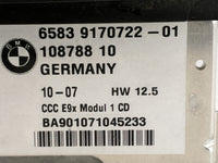 2007 Bmw 328i Radio AM FM Cd Player Receiver Replacement P/N:108788 10 BA901071045233, 6583 9170722-01 Fits OEM Used Auto Pa