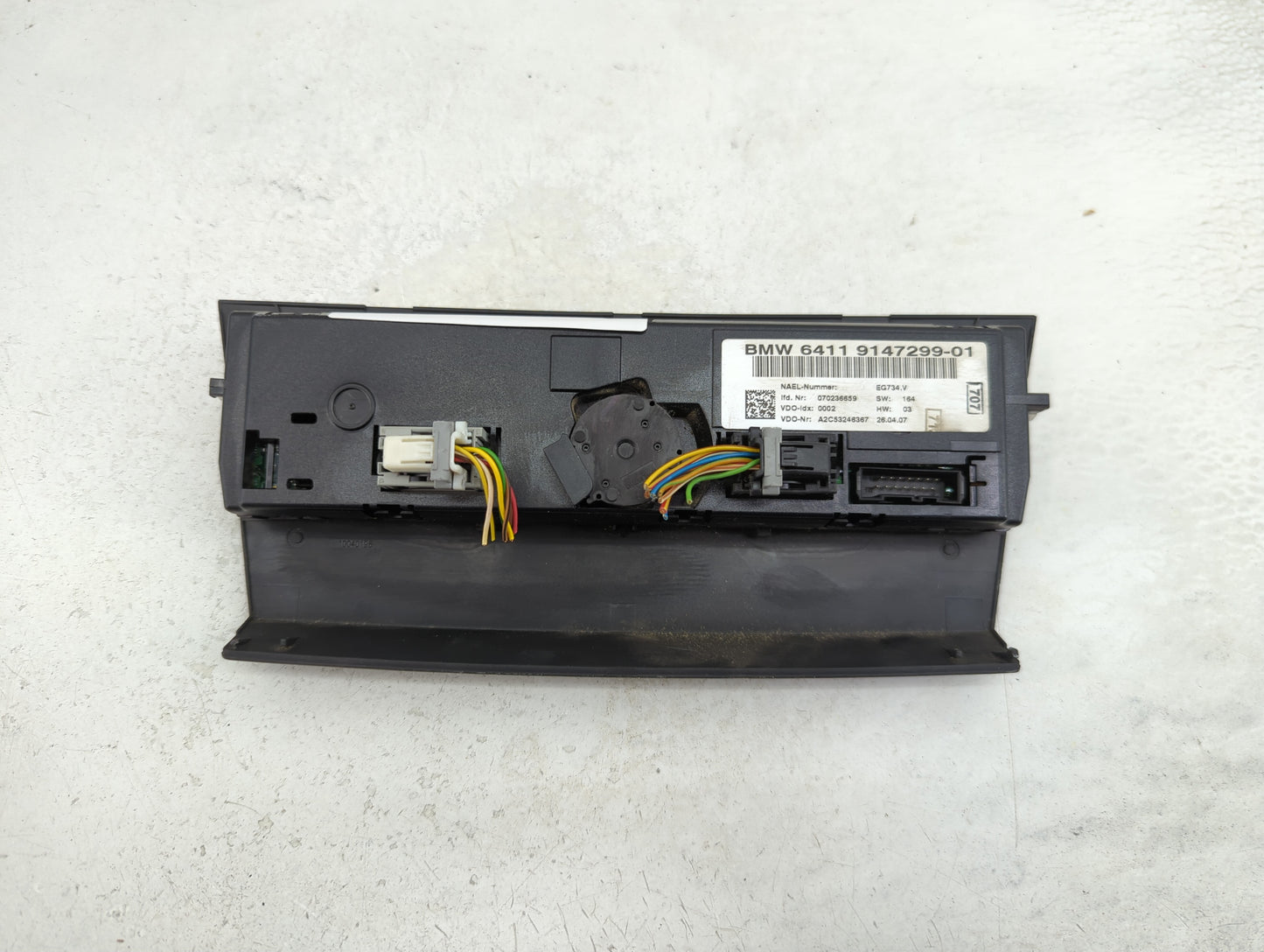 2007-2009 Bmw 328i Climate Control Module Temperature AC/Heater Replacement P/N:9147299-01 Fits Fits 2007 2008 2009 OEM Used