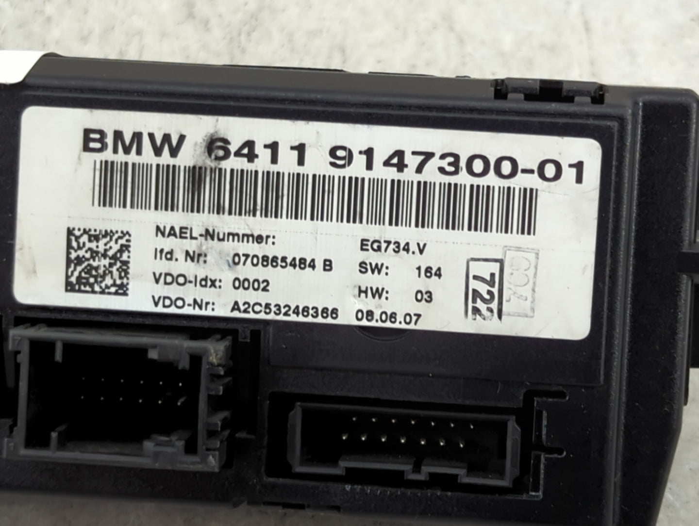 2007-2010 Bmw 328i Climate Control Module Temperature AC/Heater Replacement P/N:9147300-01 Fits Fits 2007 2008 2009 2010 OEM