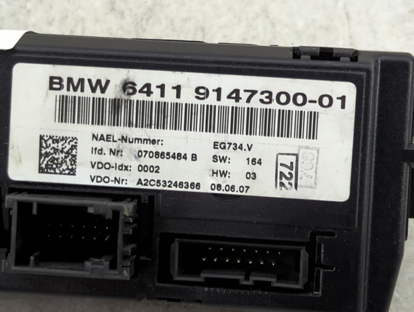 2007-2010 Bmw 328i Climate Control Module Temperature AC/Heater Replacement P/N:9147300-01 Fits Fits 2007 2008 2009 2010 OEM