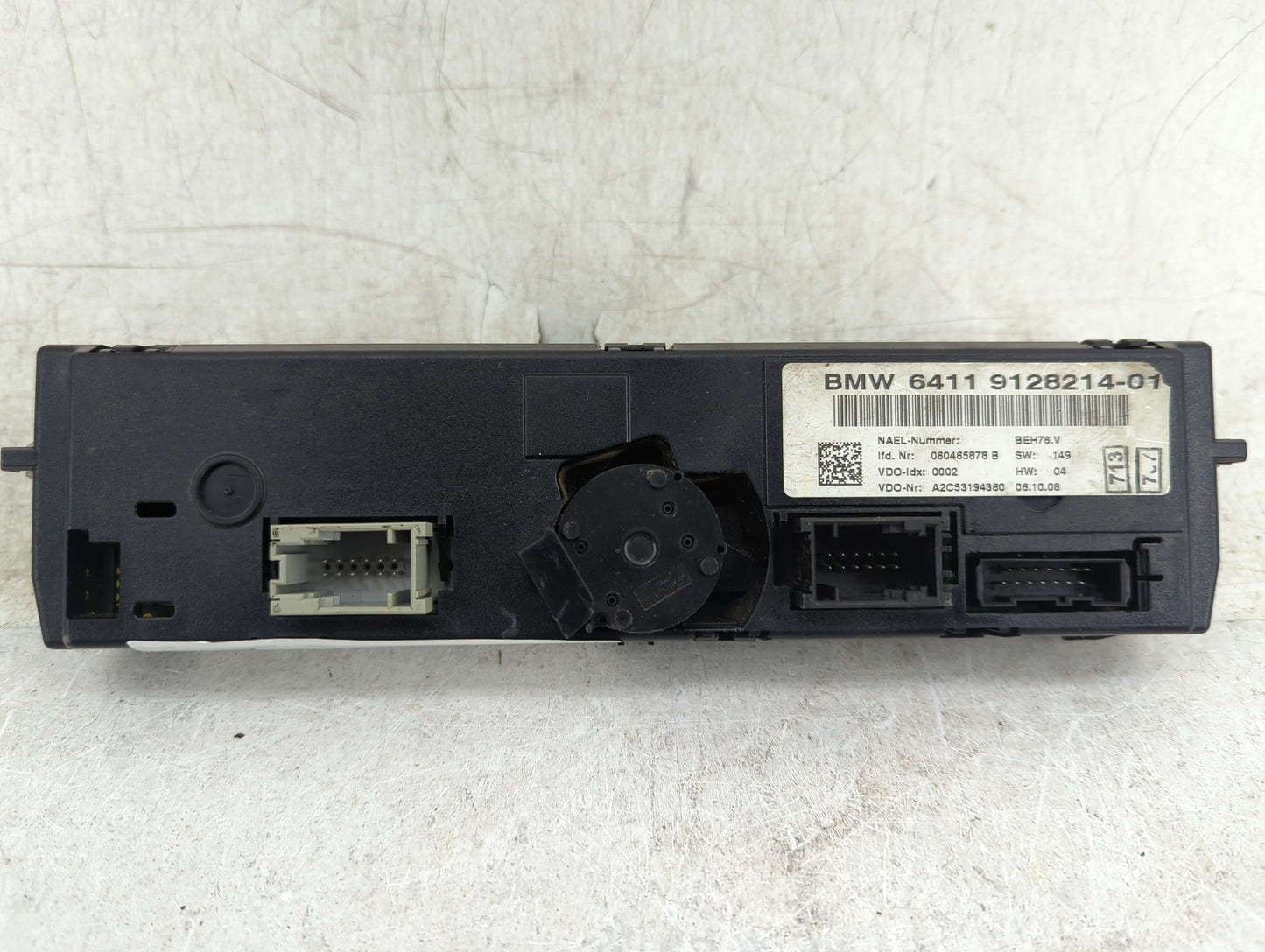 2007-2009 Bmw 335i Climate Control Module Temperature AC/Heater Replacement P/N:64119128214-01 A2C53194360 Fits OEM Used Aut