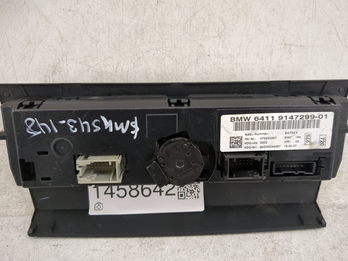 2007-2009 Bmw 335i Climate Control Module Temperature AC/Heater Replacement P/N:9147299-01 Fits Fits 2007 2008 2009 OEM Used