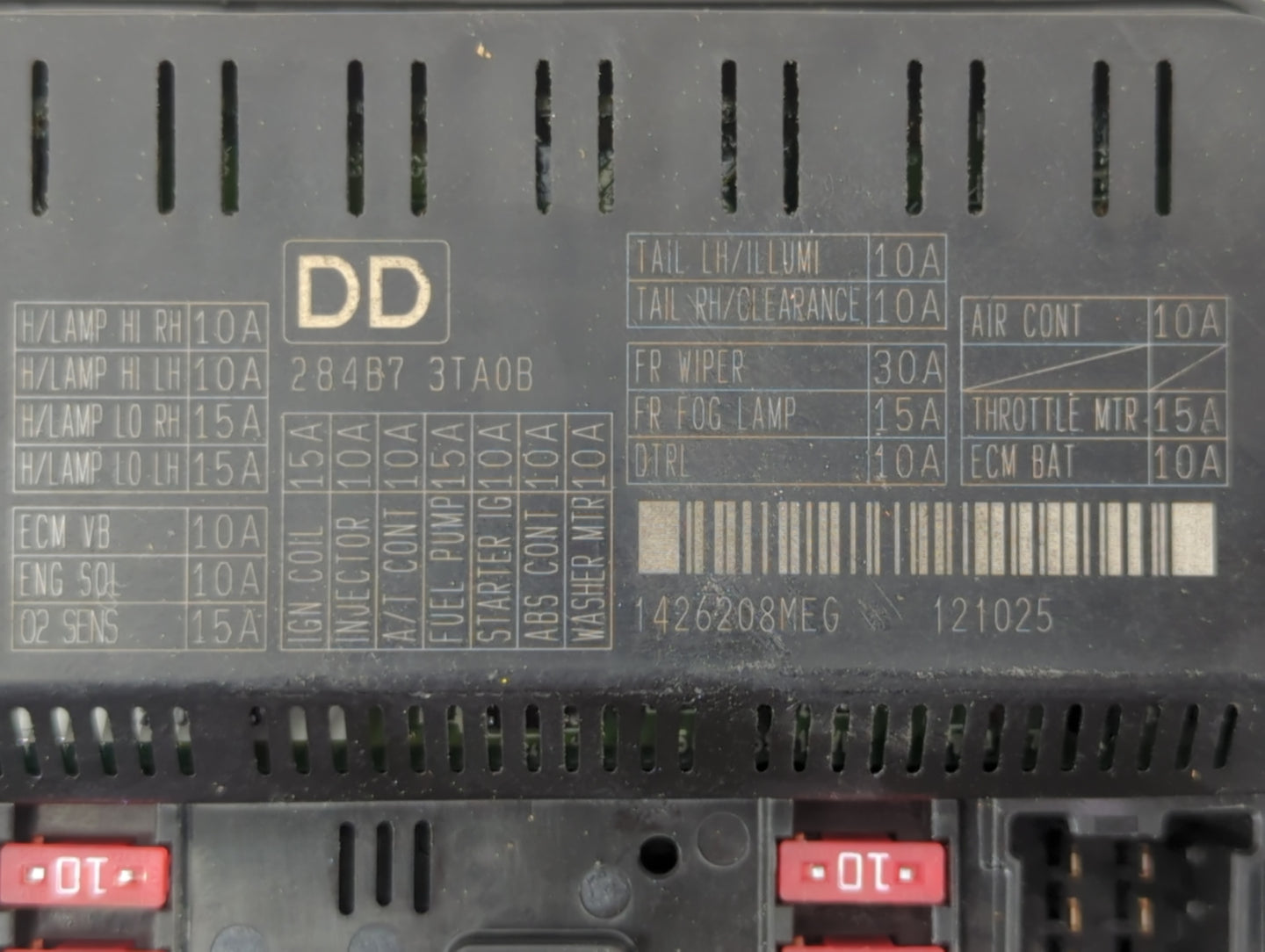 2006-2007 Bmw 525i Fusebox Fuse Box Panel Relay Module P/N:1426208MEG 284B7 3TA0B Fits Fits 2006 2007 2008 2009 2010 OEM Use