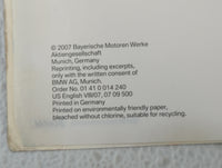 2007 Bmw 528i Owners Manual Book Guide P/N:01 41 0 014 240 OEM Used Auto Parts - Oemusedautoparts1.com