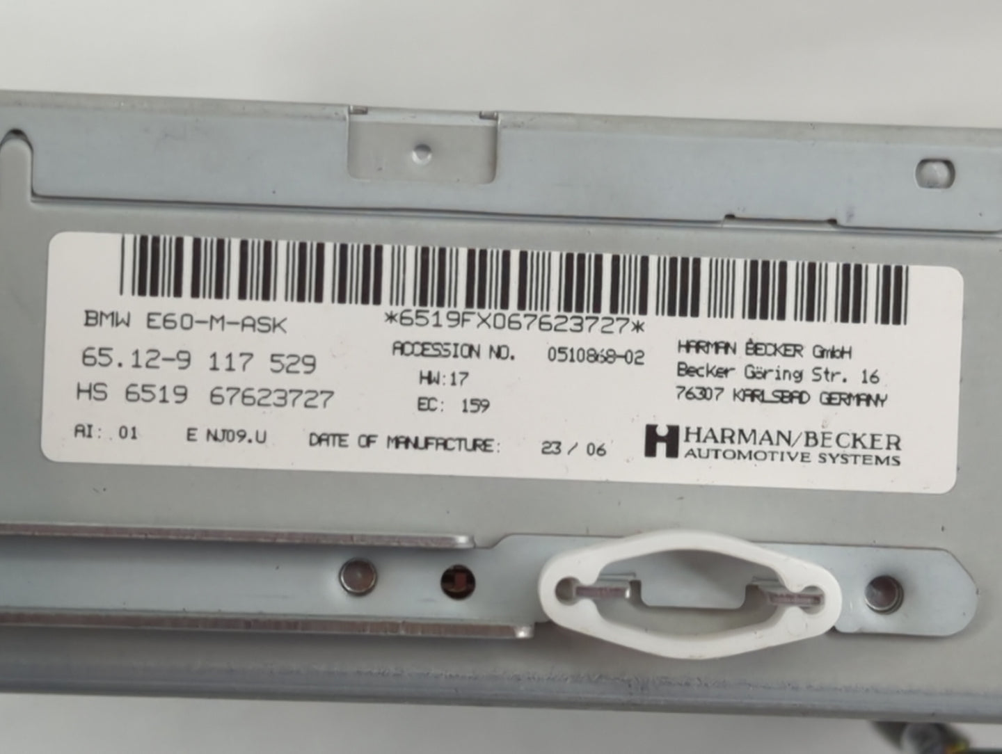 2007 Bmw 528i Radio AM FM Cd Player Receiver Replacement P/N:E60-M-ASK 6519 67623727 Fits Fits 2004 2005 2006 OEM Used Auto 